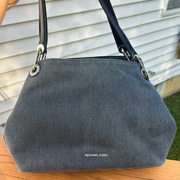 Michael Kors Raven Denim Large Shoulder Bag - Picture 12 of 12